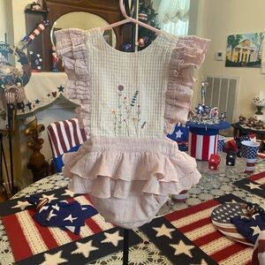 Popelin Infant Girls Romper size 12 months